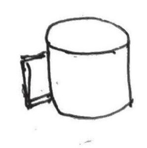 Small bucket with a handle